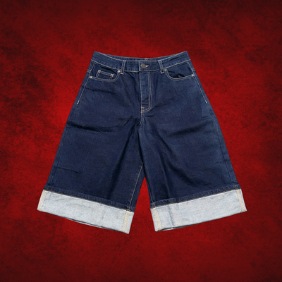 Sixxo - Raw Denim Heavy Hem Jorts