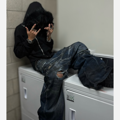Sixxo - Fur Lined French Terry Coyote Zip-Up