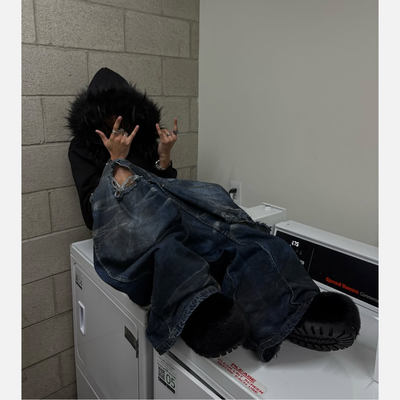 Sixxo - Fur Lined French Terry Coyote Zip-Up