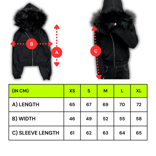 Sixxo - Fur Lined French Terry Coyote Zip-Up